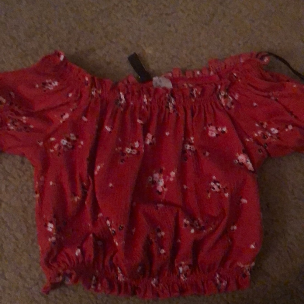 Floral Red CropTop💕